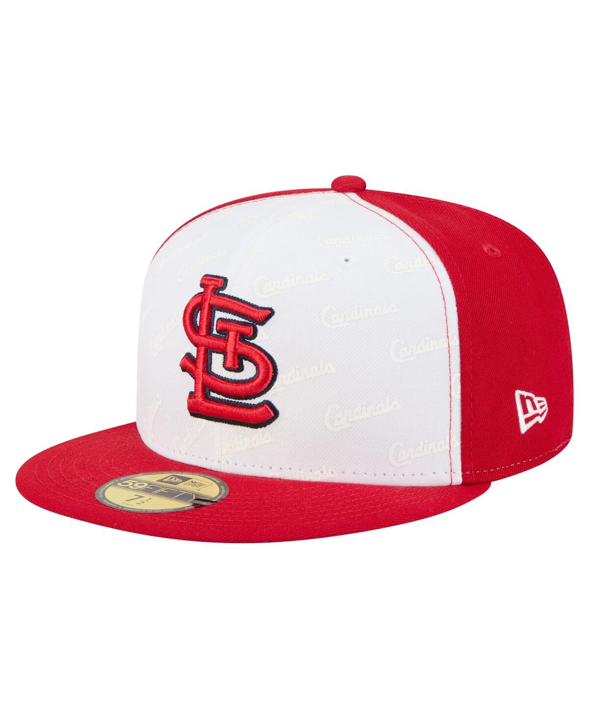 New Era Men's White/red St. Louis Cardinals Repeat 59fifty Fitted Hat In Multi