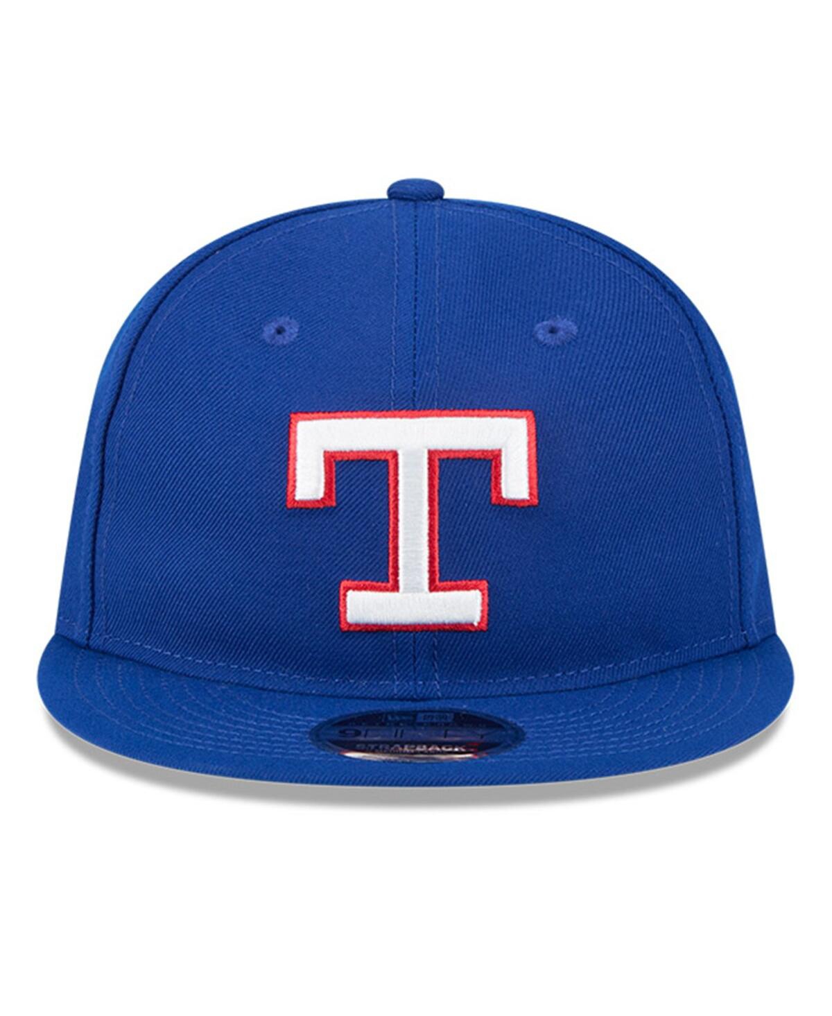 New Era Men's Royal Texas Rangers Baseball Hall Of Fame Retro Crown 9fifty Adjustable Hat In Blue