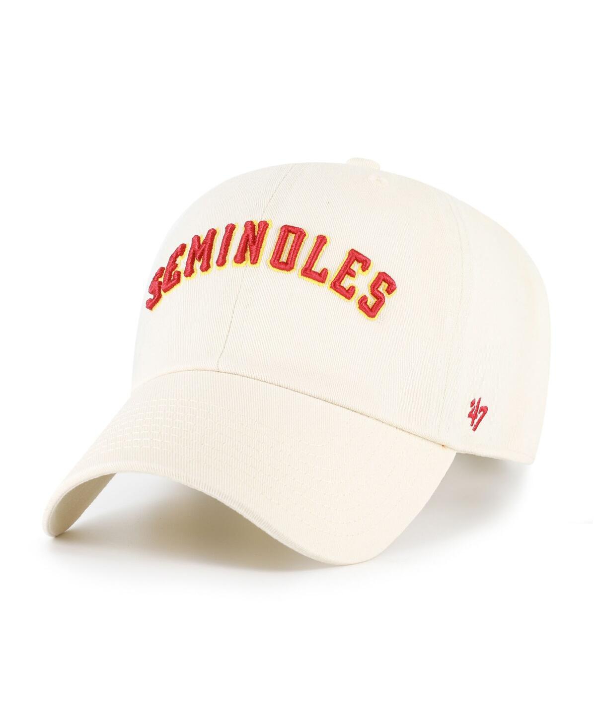 47 Brand Men's Sand Florida State Seminoles Vault Clean Up Adjustable Hat In Sand