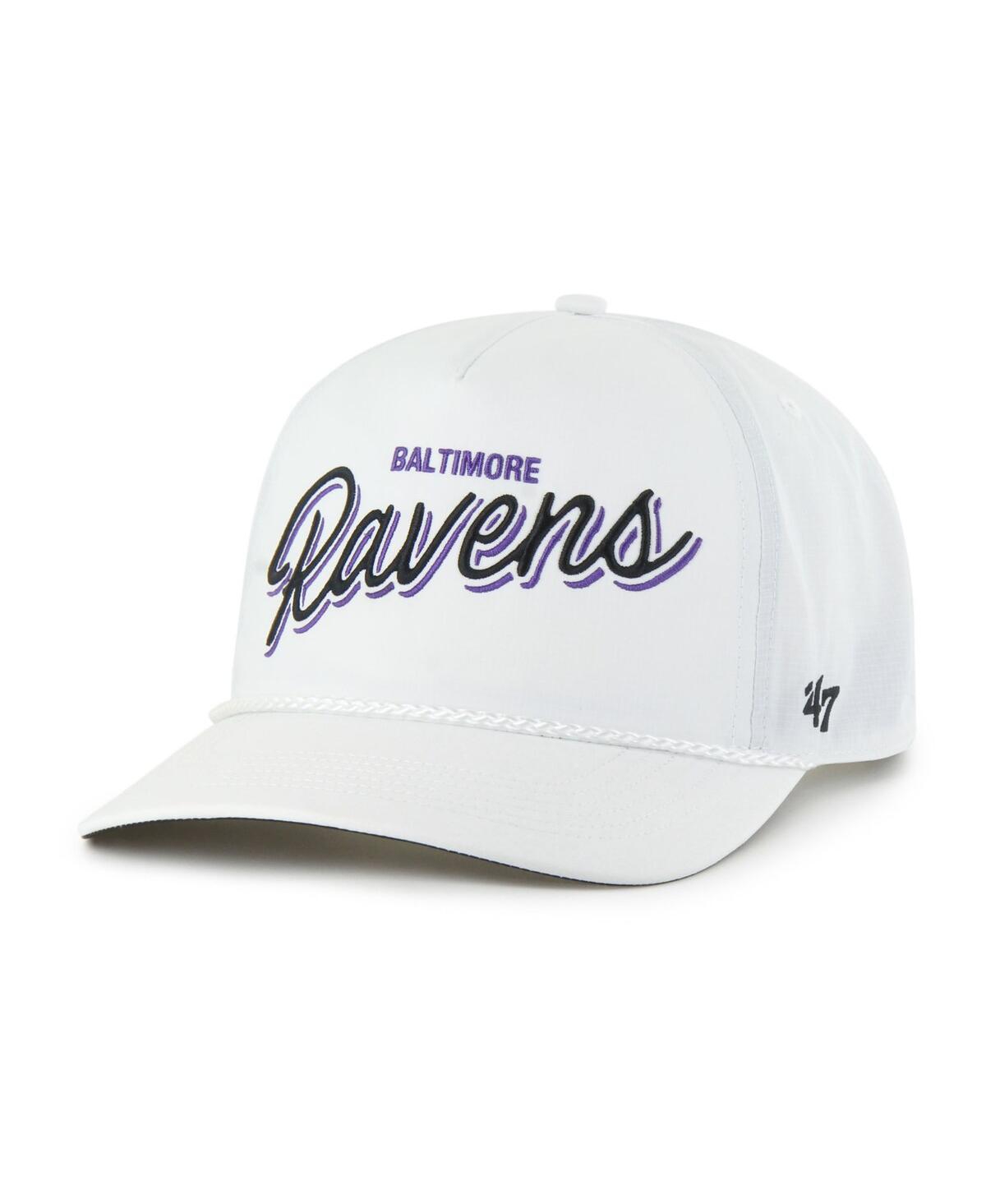 47 Brand Men's White Baltimore Ravens Brrr Fairway Hitch Adjustable Hat In White