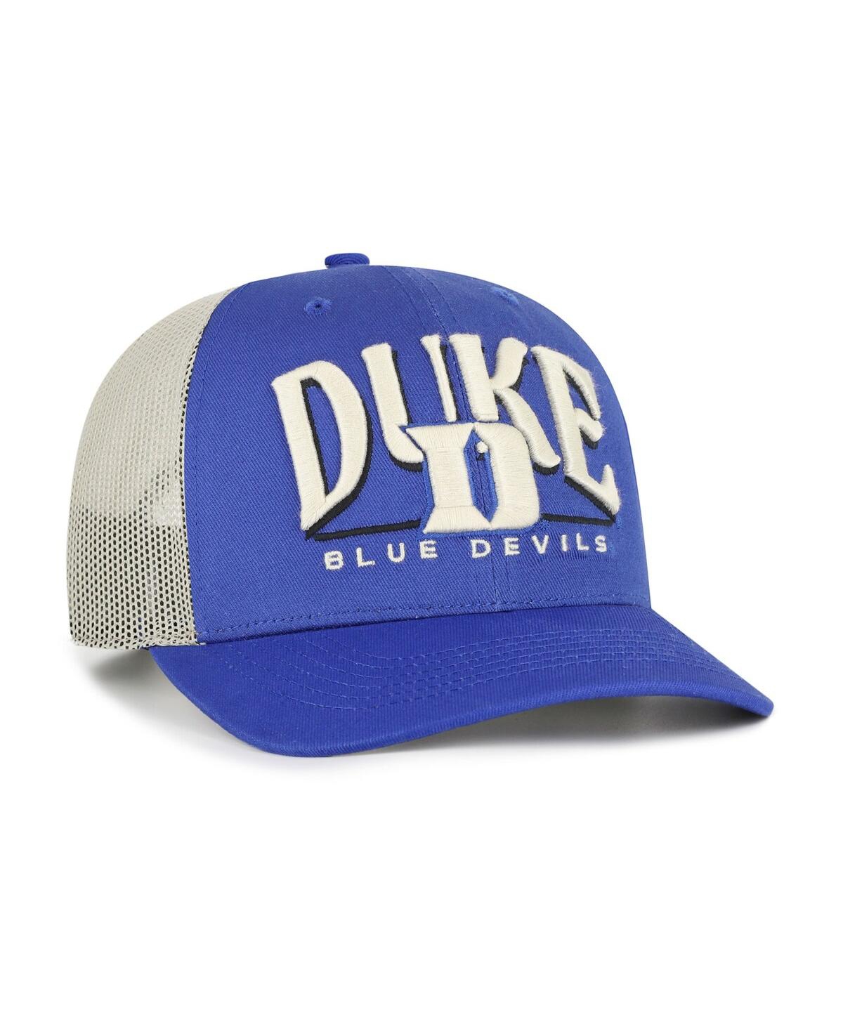 47 Brand Men's Royal Duke Blue Devils Arid Adjustable Trucker Hat In Blue