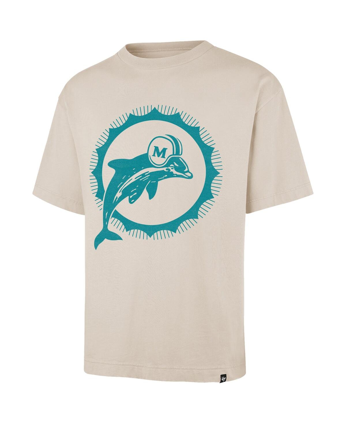 47 Brand Men's Tan Miami Dolphins Bouldering Imprint Ravine Foundation Throwback T-shirt In Neutral
