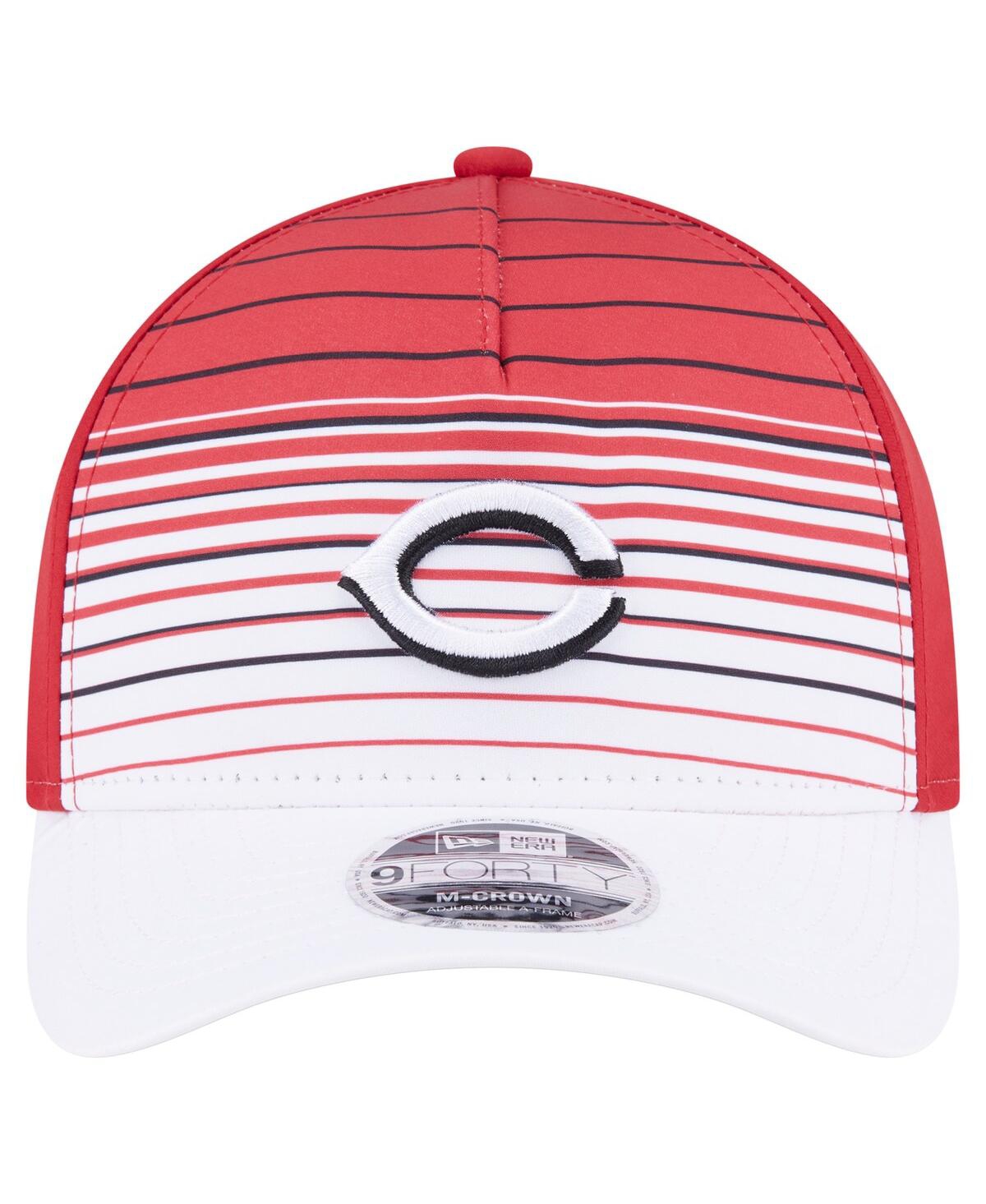 New Era Men's Red Cincinnati Reds Gradient 9forty M-crown Adjustable Hat In Red