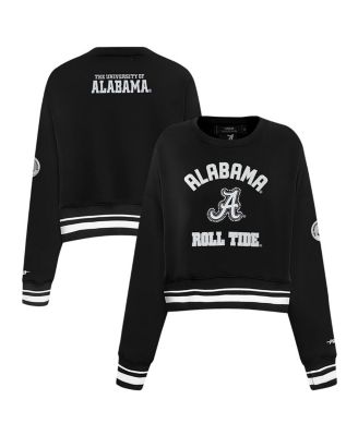Pro Standard - Women's Black Alabama Crimson Tide Cultivated-Pearl Cropped Pullover Sweatshirt