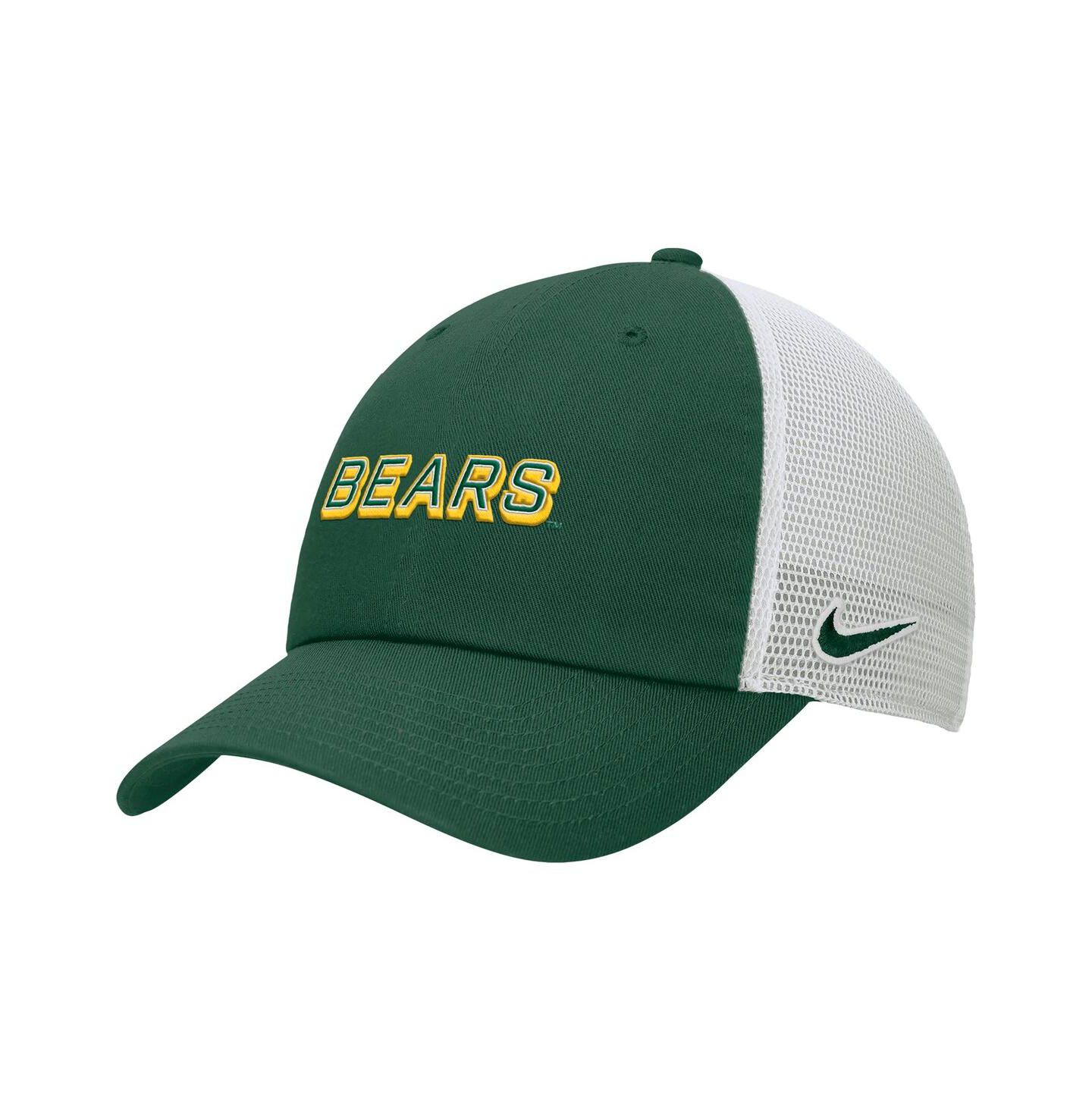 Мужская кепка Nike Green Baylor Bears On-Field Club Adjustable Trucker Hat — фото 1