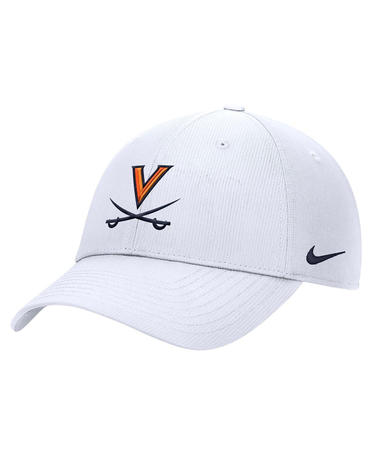 Nike Men's White Virginia Cavaliers 2025 On-field Club Performance Adjustable Hat In White
