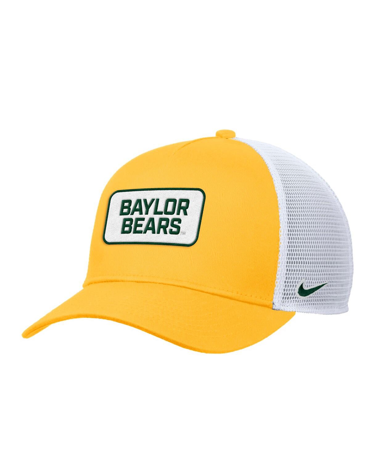 Nike Men's Gold Baylor Bears 2025 On-field Rise Trucker Adjustable Hat In Gold
