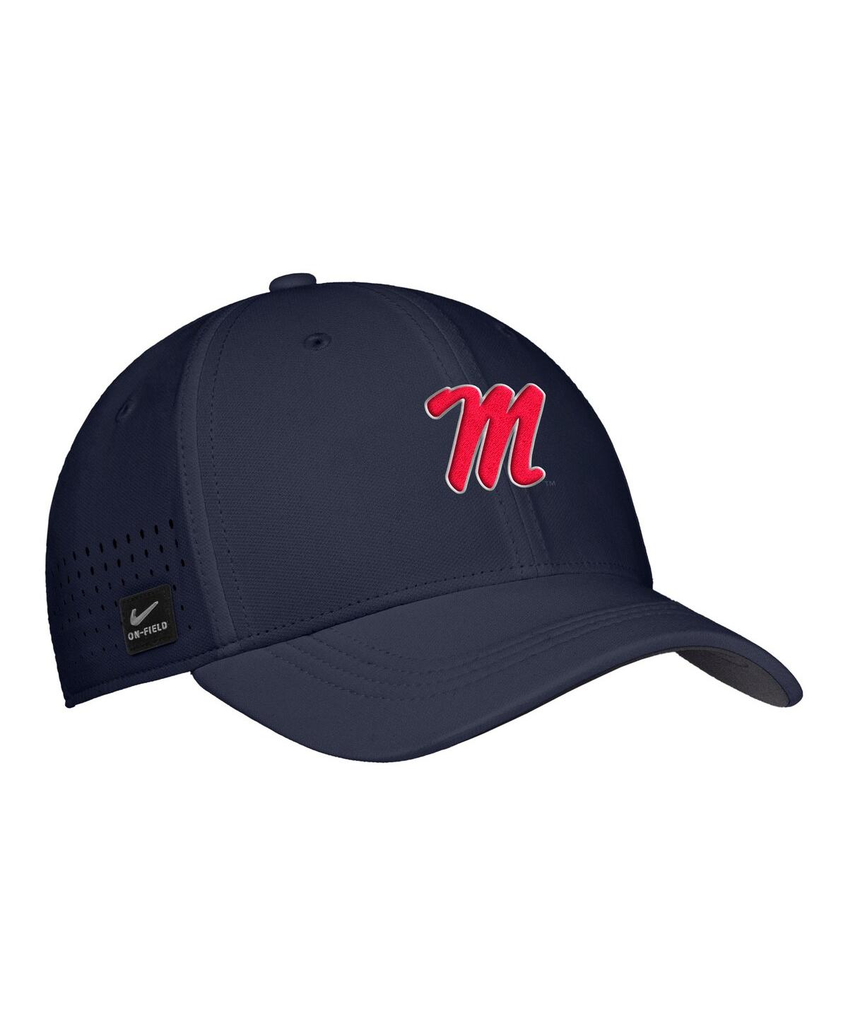 Nike Men's Navy Ole Miss Rebels 2025â On-field Performance Flex Hat In Blue