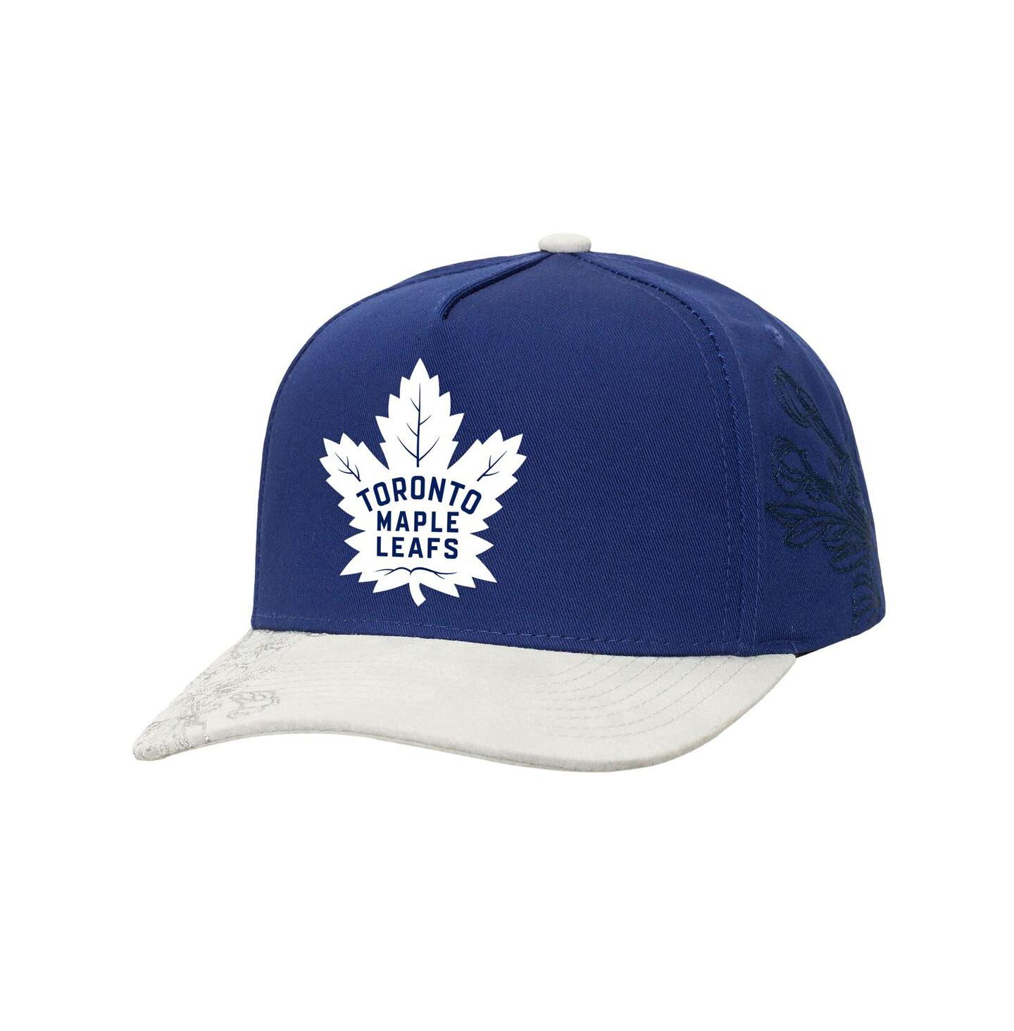 Мужская кепка Mitchell & Ness Blue/Gray Toronto Maple Leaf’s May Flowers Pro Crown Adjustable Hat — фото 1