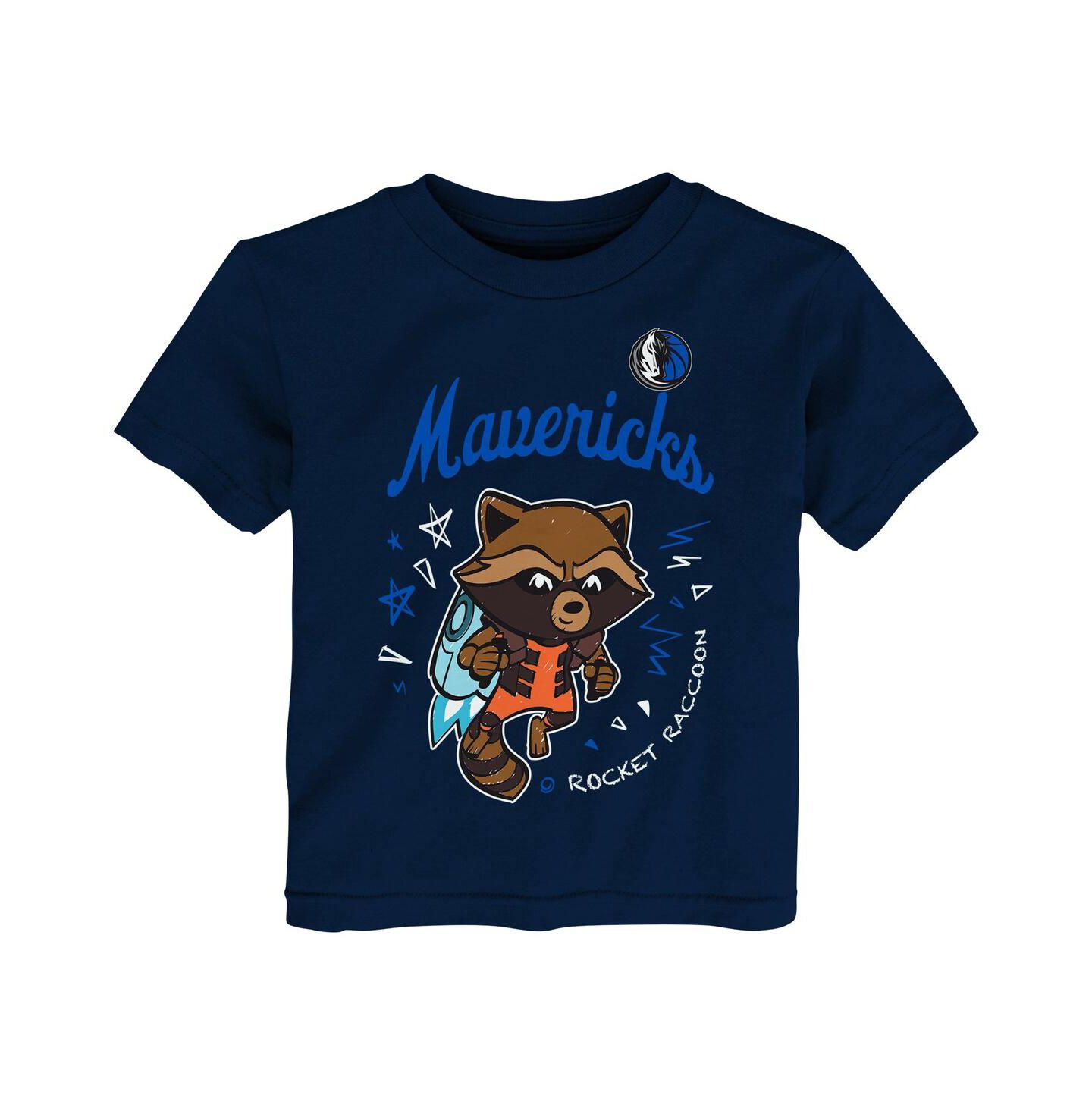 Комплект Outerstuff Heather Gray Dallas Mavericks 2-Piece Guardians Of The Galaxy T-Shirt Set для мальчиков-малышей — фото 2