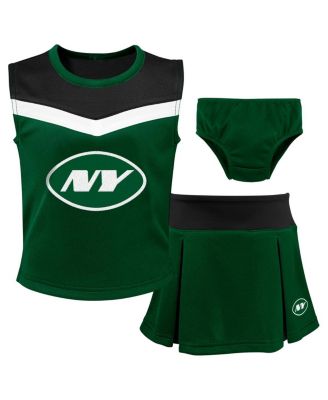 Outerstuff - Girls Preschool 2-Piece Green New York Jets Spirit Cheerleader Dress with Bloomers Set