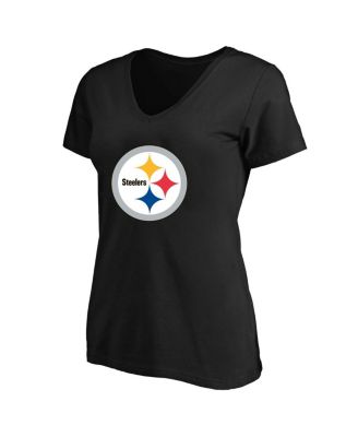 Fanatics - Women's Black Pittsburgh Steelers Plus Size V-Neck T-Shirt