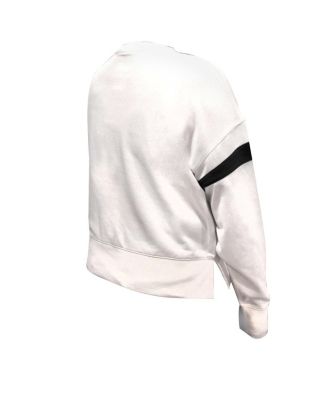 Women's White Pittsburgh Steelers Plus Size Fleece Pullover Sweatshirt