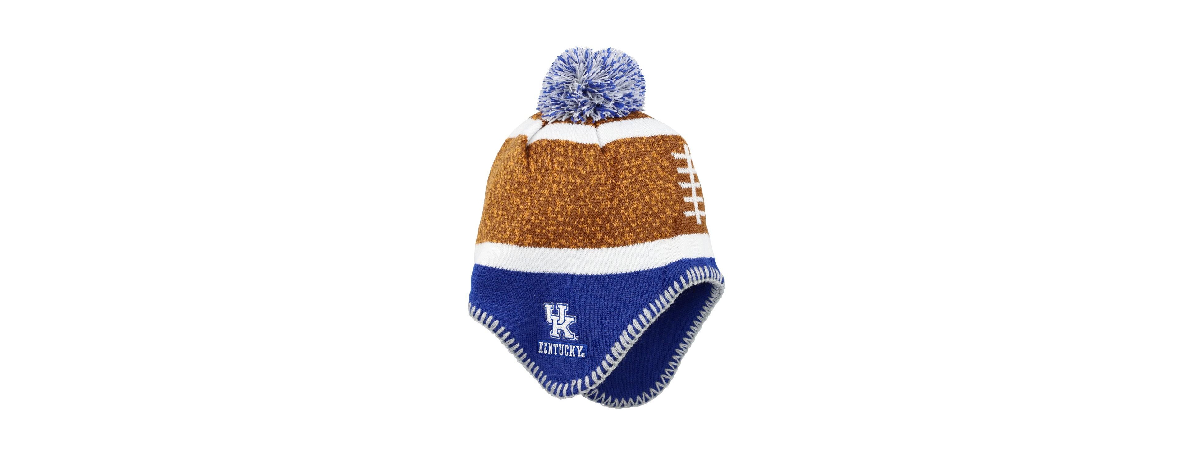Fanatics Toddler Brown Kentucky Wildcats Football Head Knit with Pom Hat