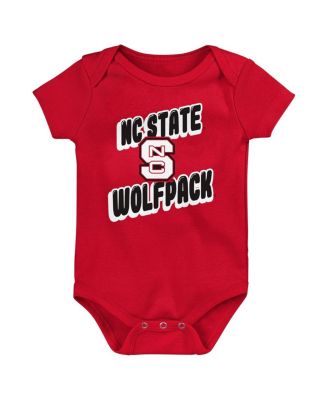 Newborn 3-Pack Red NC State Wolfpack Sunday Comics Bodysuit Set