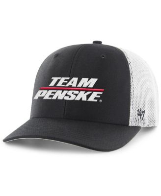 Men's Black/White Team Penske Trucker Adjustable Hat
