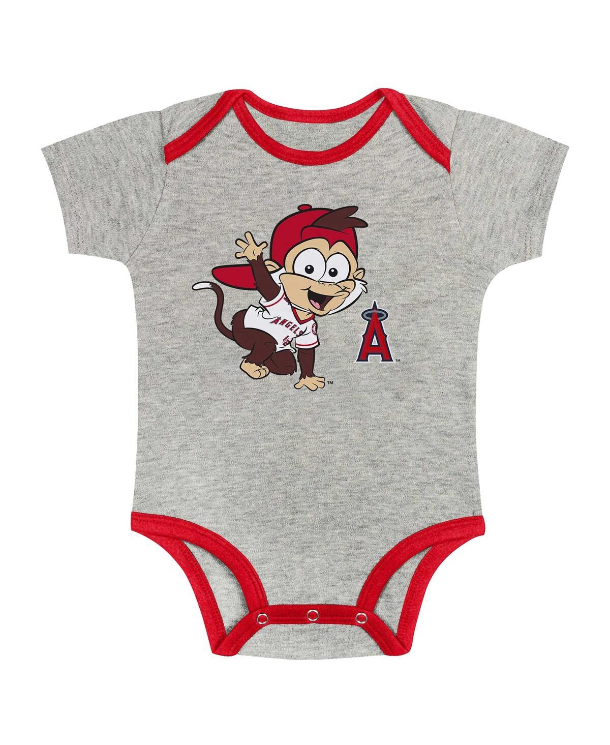 Outerstuff Baby Boys And Girls Los Angeles Angels Play Ball 2-pack Bodysuit Set In Gray