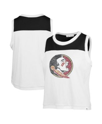 '47 Brand - Women's White Florida State Seminoles Premier Zoey Waist Length Tank Top