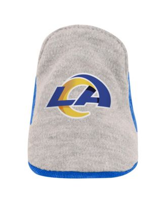 Girls Baby Boys and Girls 3-Piece Heather Gray/Royal Los Angeles Rams All Dolled Up Bodysuit, Skirt and Booties Set