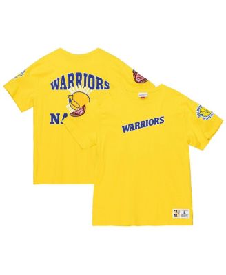 Mitchell & Ness - Men's Gold Golden State Warriors Team Origins T-Shirt