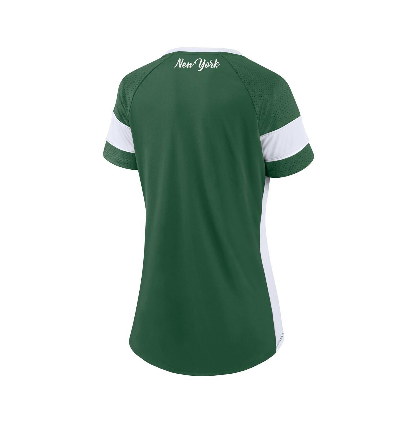 Женский топ Fanatics Dark Green New York Jets Athena Lace-Up — фото 2