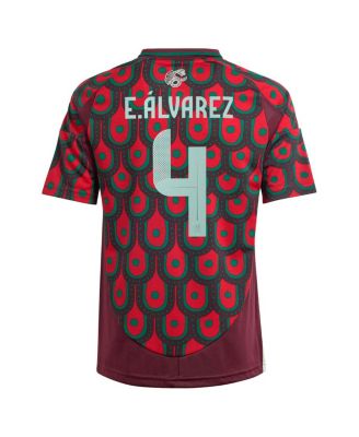 Big Boys and Girls Edson Alvarez Burgundy Mexico National Team 2024 Home Replica Player Jersey