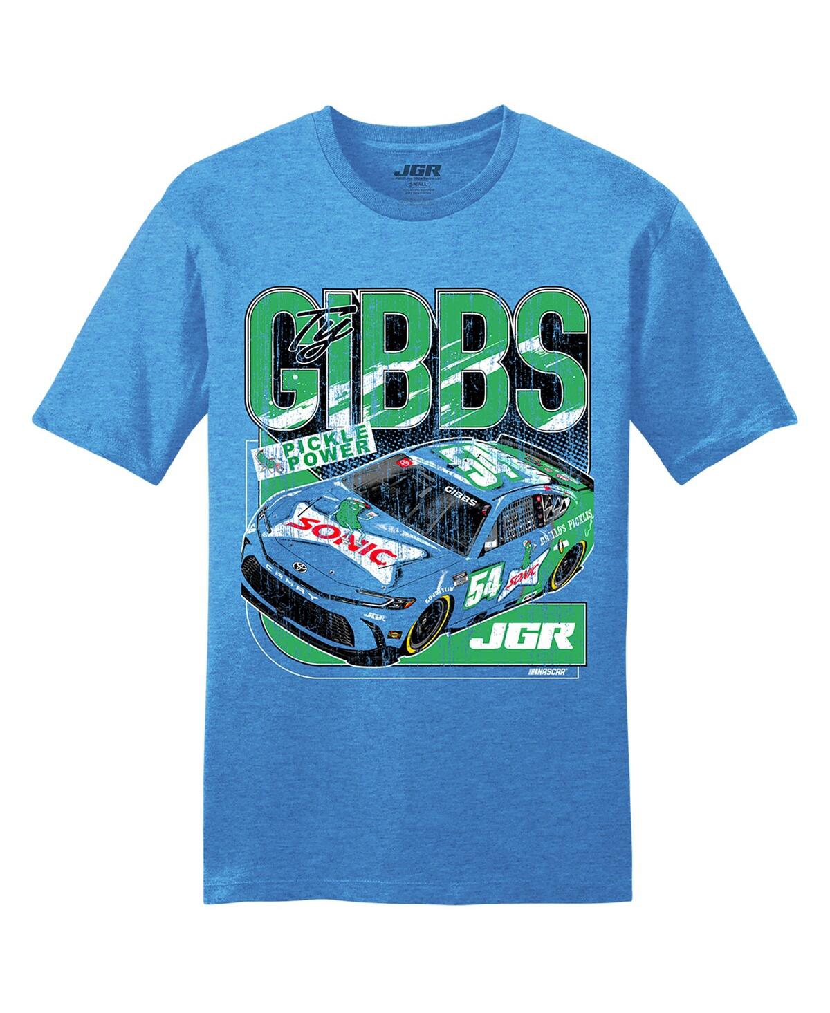 Joe Gibbs Racing Team Collection Men's Heather Royal Ty Gibbs Sonic T-shirt In Green