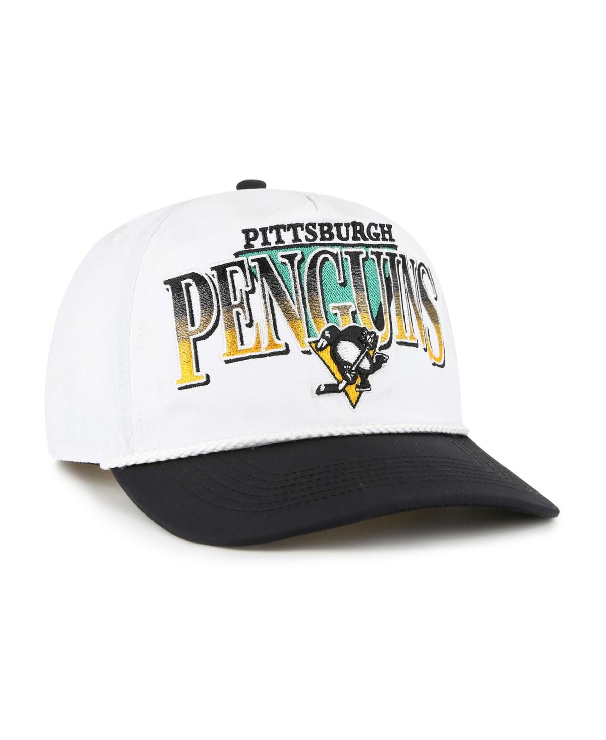47 Brand Men's White/black Pittsburgh Penguins Tribute Hitch Adjustable Hat In Multi