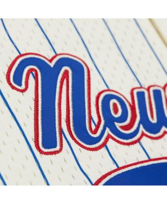 Men's Lawrence Taylor Cream New York Giants Name Number Mesh Button-Up Baseball Jersey