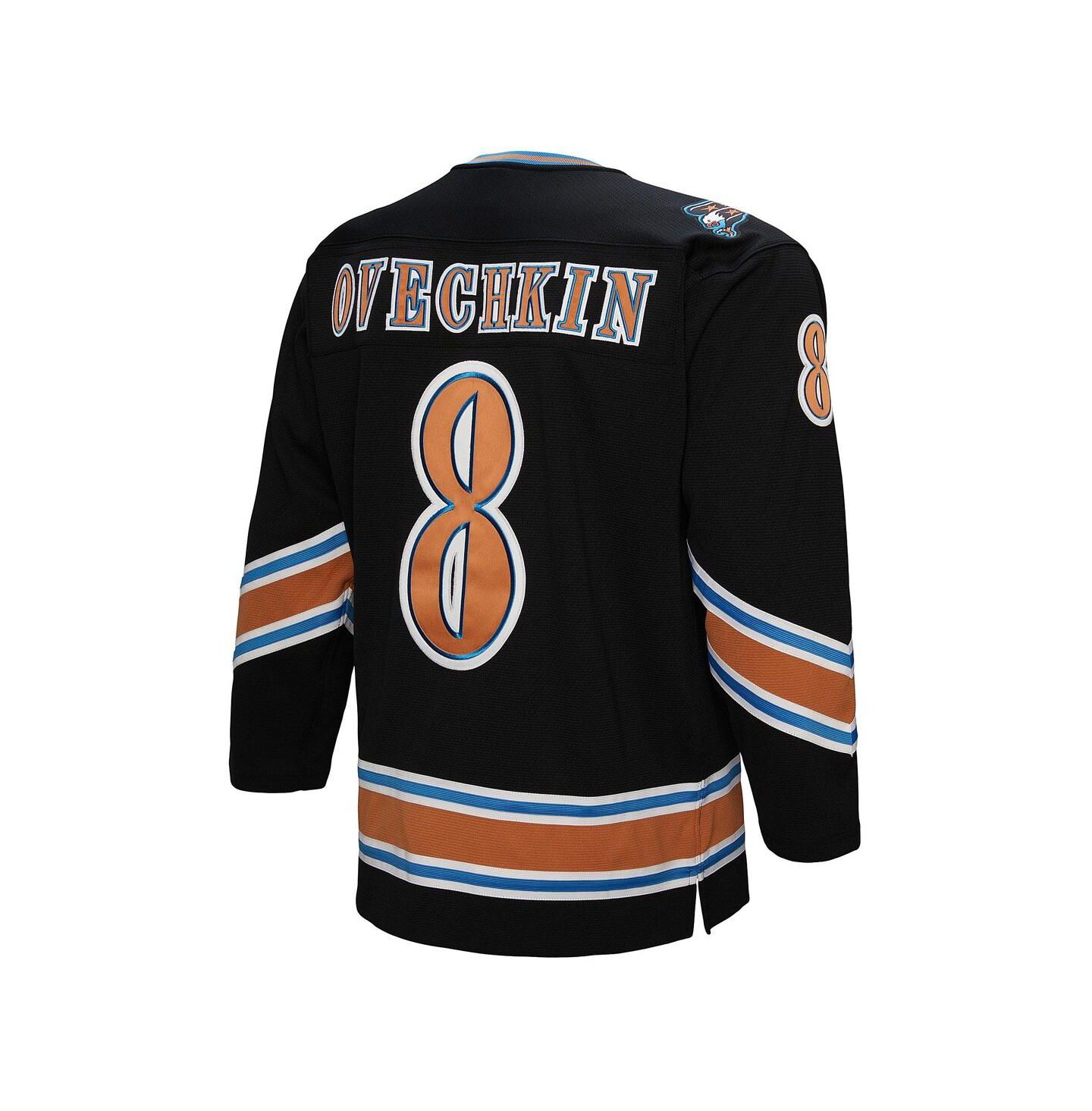 Мужской топ Mitchell & Ness Alexander Ovechkin Black Washington Capitals 2005/06 Power Play Jersey — фото 4