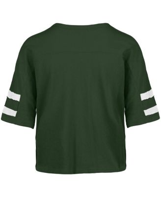 Women's Green Green Bay Packers Premier Scout Cropped V-Neck T-Shirt