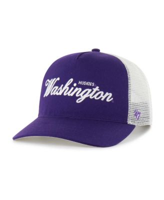 Men's and Women's Purple Washington Huskies Contemporary Basics Foundation Trucker Hitch Adjustable Hat