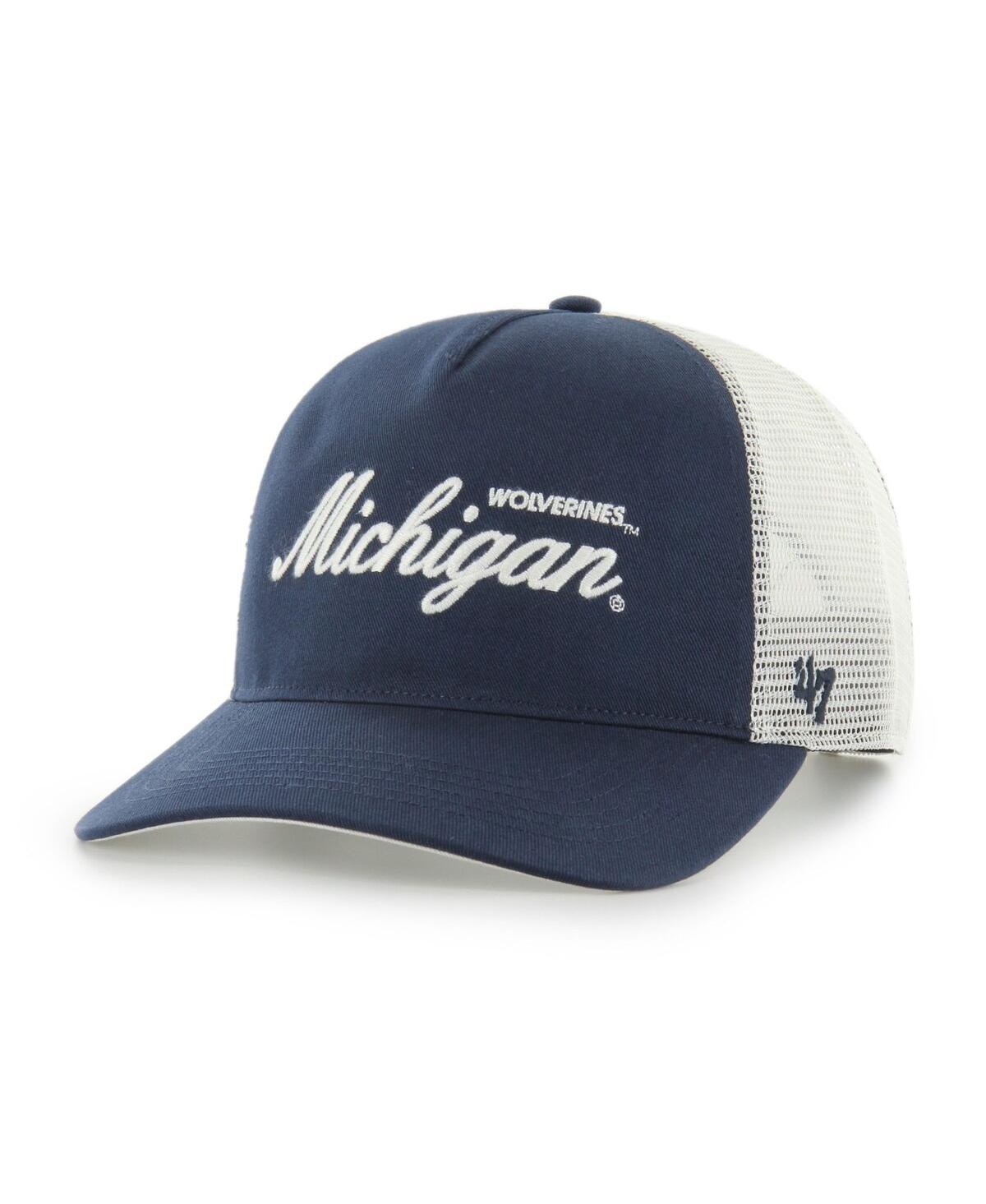 47 Brand Men's And Women's Navy Michigan Wolverines Contemporary Basics Foundation Trucker Hitch Adjustable H In Blue