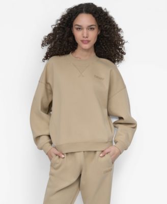 DKNY - Women's Silicone Logo Crewneck Sweatshirt