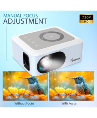 Portable Home Theater Projector, 80 ANSI Lumens, 720P, up to 120”