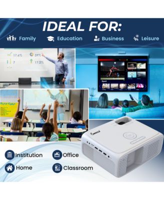 200 ANSI Lumens Home Theater Projector, 720P, up to 180”+Protective Case