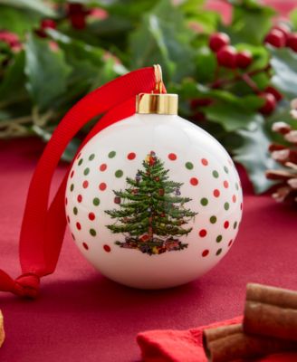 Christmas Tree Polka Dot Ball Ornament