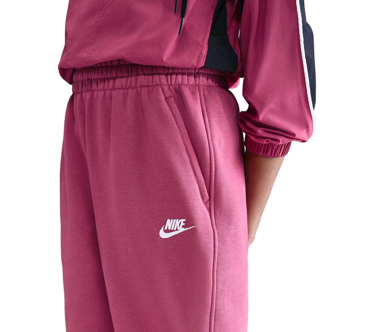 Nike Big Kids Sportswear Club Fleece Loose Logo Joggers In Red