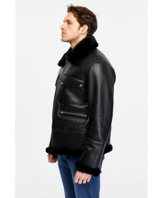 Men's Genuine Sheepskin Bomber Jacket