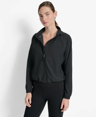 DKNY - Women's Hooded Jacket With Logo Elastic Detail