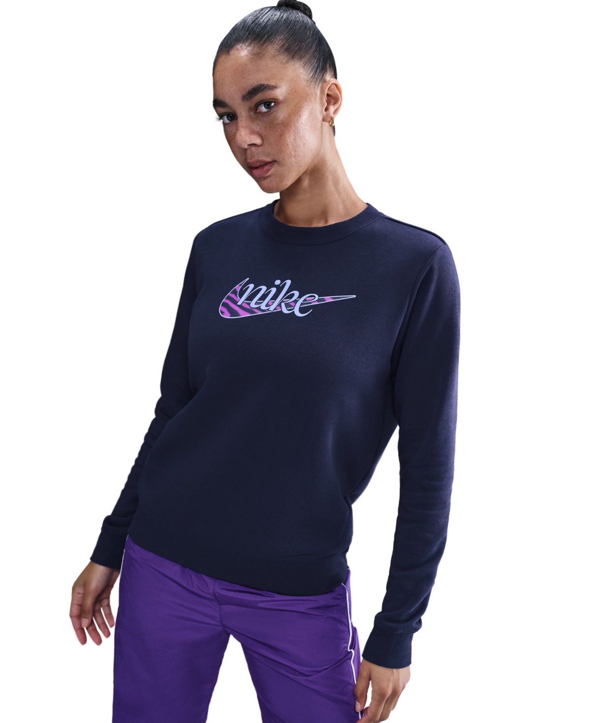 Nike Sportswear Women's Club Fleece Crewneck Sweatshirt In Blue