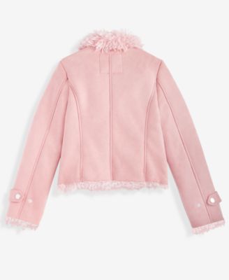 Girls' 4-8 Open-Front Collared Neck Jacket