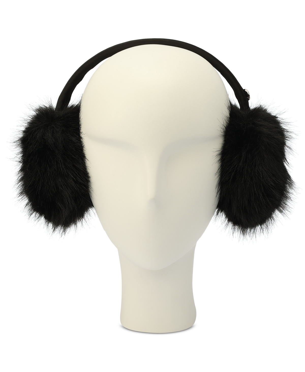 Kate Spade Oversized Faux-fur Earmuffs In Black
