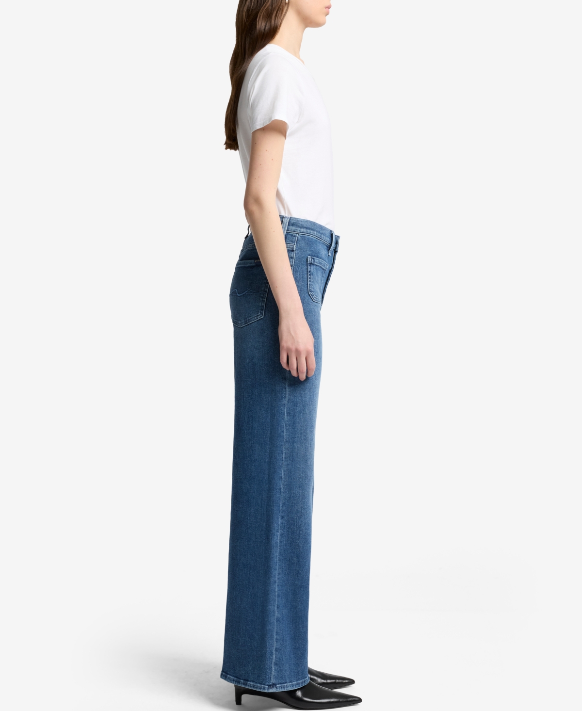 7 For All Mankind Juniors Collarless Jacket In Blue