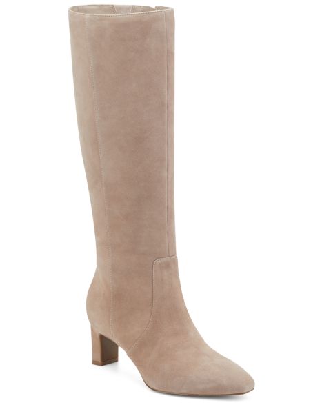 Женские ботинки Rockport Mabel Tall Total Motion Dress Boots, Regular & Wide Calf, цвет: Бежевый замшевый