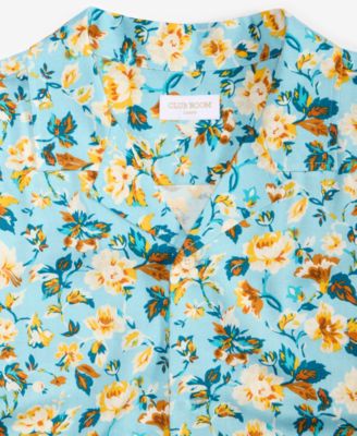 Men's Burma Short Sleeve Floral Print Button-Front Camp Shirt, Macy's Exclusive