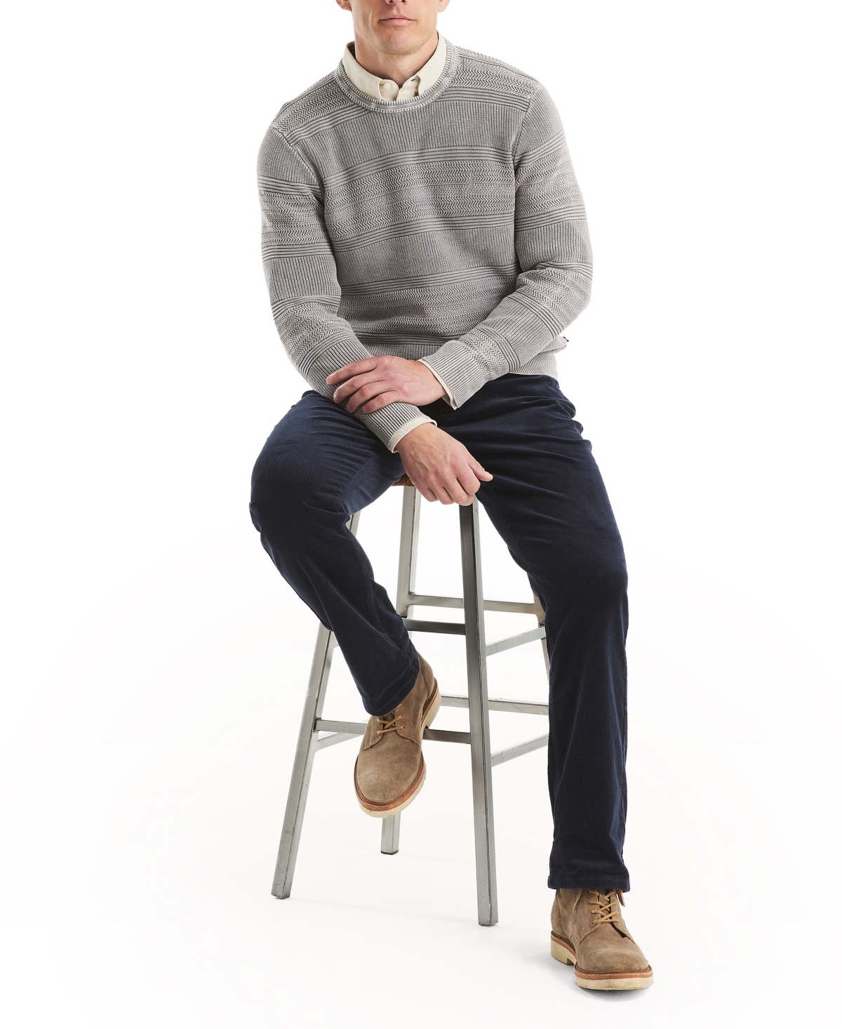 Nautica Men's Stonewashed Crewneck Sweater