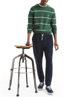 Men's Performance Striped Crewneck Sweater