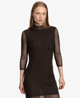 Women's Night Out Mock Neck Dress