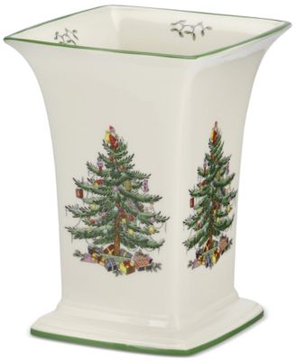 Spode - Christmas Tree Square Vase, 8"
